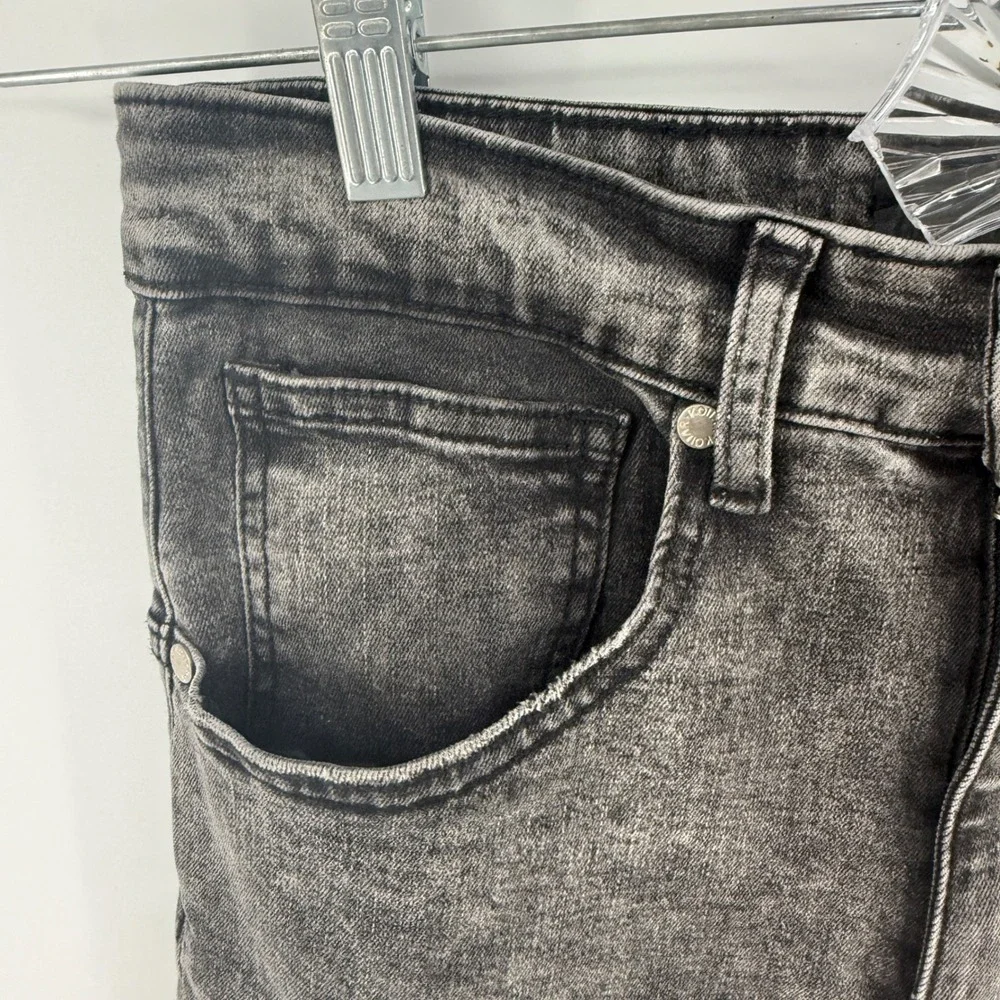 Kollar 203 Rockstars Old School Grey Acid Wash Skinny Jeans Mens 32 Distressed